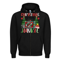 Black Christmas movie junkie Zipper Hoodie - MaliasSmallBusiness
