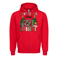 Red Christmas movie junkie Zipper Hoodie - MaliasSmallBusiness