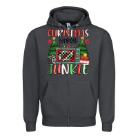 Smoke Christmas movie junkie Zipper Hoodie - MaliasSmallBusiness