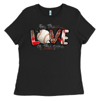 Black for the love of the game baseball Ladies Tee - Zillion Design Studio