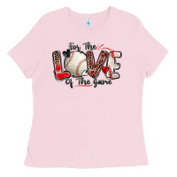 Bubblegum Pink for the love of the game baseball Ladies Tee - Zillion Design Studio