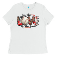 White for the love of the game baseball Ladies Tee - Zillion Design Studio