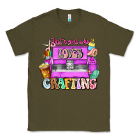 Army Green Just A Girl Who Loves Crafting Classic Tee - CowhideDigitalArt