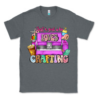 Charcoal Heather Just A Girl Who Loves Crafting Classic Tee - CowhideDigitalArt