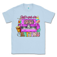 Dusty Blue Just A Girl Who Loves Crafting Classic Tee - CowhideDigitalArt