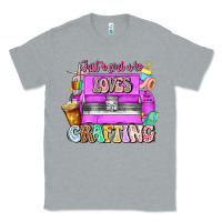 Heather Grey Just A Girl Who Loves Crafting Classic Tee - CowhideDigitalArt