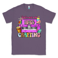 Lavender Just A Girl Who Loves Crafting Classic Tee - CowhideDigitalArt