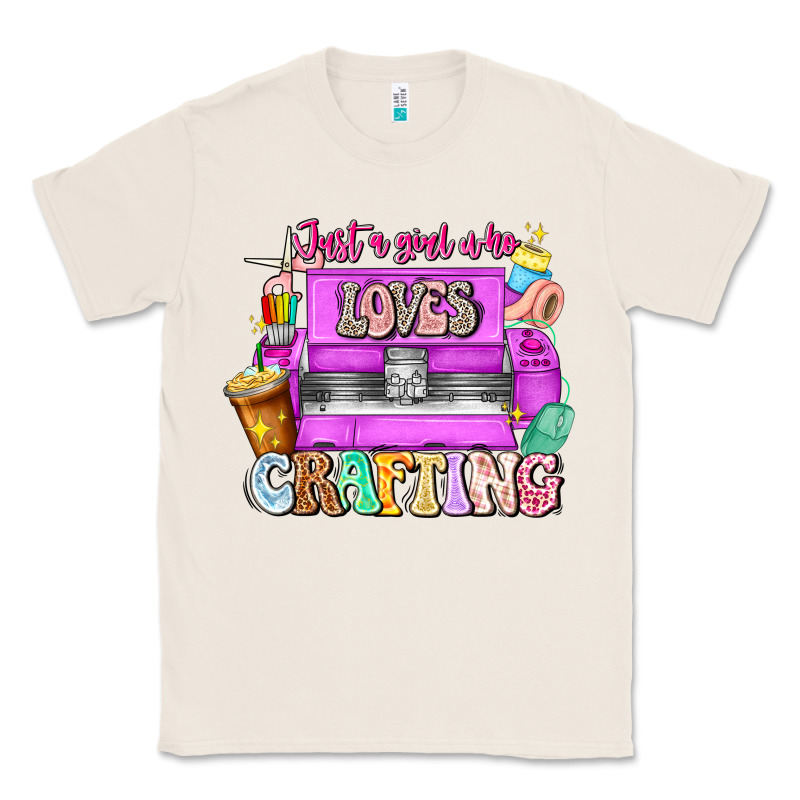 Just A Girl Who Loves Crafting Classic Tee by CowhideDigitalArt | Teevron