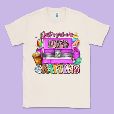 Just A Girl Who Loves Crafting Classic Tee Designed By Cowhidedigitalart