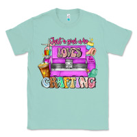 Seafoam Just A Girl Who Loves Crafting Classic Tee - CowhideDigitalArt