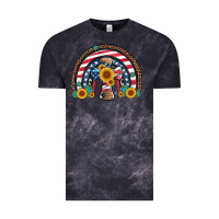 Cloud Black cross american flag cowhide  leopard gemstone rainbow Vintage Tee - Artiststas