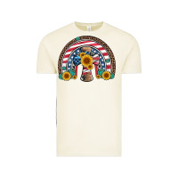 Vintage Arctic cross american flag cowhide  leopard gemstone rainbow Vintage Tee - Artiststas
