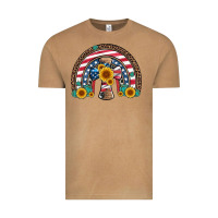 Vintage Camel cross american flag cowhide  leopard gemstone rainbow Vintage Tee - Artiststas