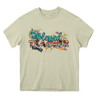 Mossy blessed teacher Heavy Core Tee - texasbilliewilder