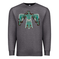 Charcoal Heather Cowhide Aztec Thunderbird Premium Sweatshirt - Bettercallsaul