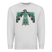 Dove Grey Cowhide Aztec Thunderbird Premium Sweatshirt - Bettercallsaul