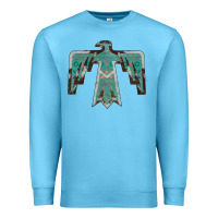 Ocean Blue Cowhide Aztec Thunderbird Premium Sweatshirt - Bettercallsaul