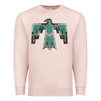 Pale Pink Cowhide Aztec Thunderbird Premium Sweatshirt - Bettercallsaul