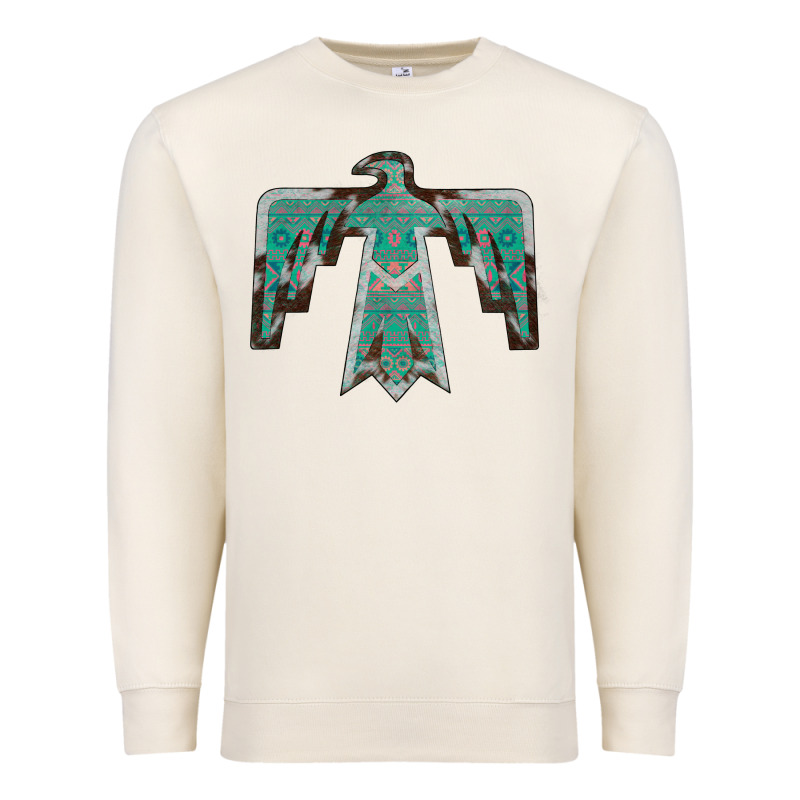 Cowhide Aztec Thunderbird Premium Sweatshirt by Bettercallsaul | Teevron