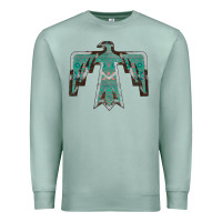 Seafoam Cowhide Aztec Thunderbird Premium Sweatshirt - Bettercallsaul