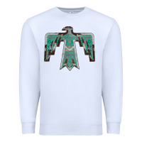White Cowhide Aztec Thunderbird Premium Sweatshirt - Bettercallsaul