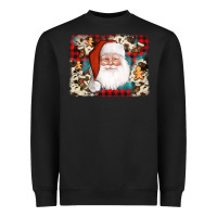 Black cowhide santa cookie socks background Heavyweight Sweatshirt - AdoDesignShop