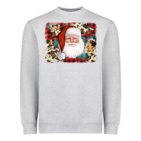 Heather Grey cowhide santa cookie socks background Heavyweight Sweatshirt - AdoDesignShop