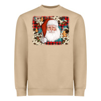 Mushroom cowhide santa cookie socks background Heavyweight Sweatshirt - AdoDesignShop