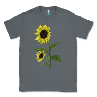 Charcoal Heather Buttercream Sunflower Classic Tee - LillyAllenDesigns