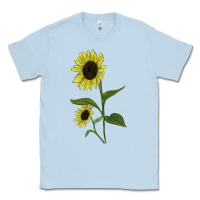 Dusty Blue Buttercream Sunflower Classic Tee - LillyAllenDesigns