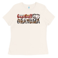 Bone baseball grandma with leopard Ladies Tee - texasbilliewilder