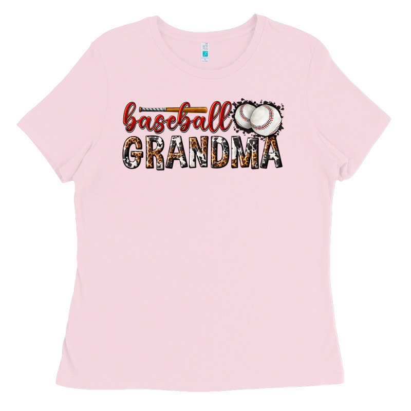 Baseball Grandma With Leopard Ladies Tee by texasbilliewilder | Teevron