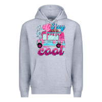 Heather Grey Stay cool with ice cream van summer Premium Hoodie - NancyCooperArtShop