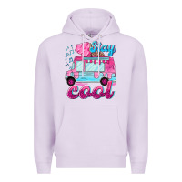 Lilac Stay cool with ice cream van summer Premium Hoodie - NancyCooperArtShop