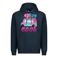 Navy Stay cool with ice cream van summer Premium Hoodie - NancyCooperArtShop