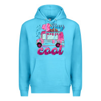 Ocean Blue Stay cool with ice cream van summer Premium Hoodie - NancyCooperArtShop