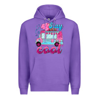 Purple Stay cool with ice cream van summer Premium Hoodie - NancyCooperArtShop