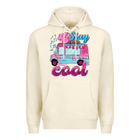 Sandshell Stay cool with ice cream van summer Premium Hoodie - NancyCooperArtShop