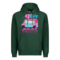 Sports Green Stay cool with ice cream van summer Premium Hoodie - NancyCooperArtShop