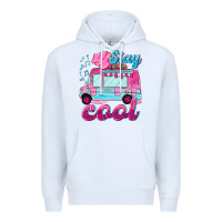 White Stay cool with ice cream van summer Premium Hoodie - NancyCooperArtShop