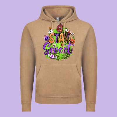 Stay Sweet Halloween Vintage Hoodie Designed By Bundleandbundleshop