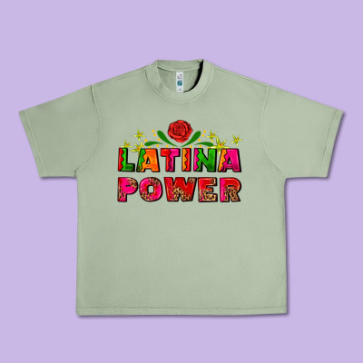 Latina Power Urban Heavy Tee Designed By Adodesignshop