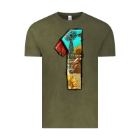 Vintage Olive farm life alphabet numbers 1 Vintage Tee - BundleAndBundleShop