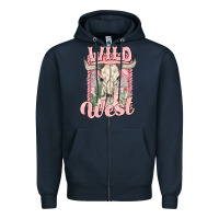 Navy wild west Zipper Hoodie - MaliasSmallBusiness