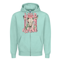 Seafoam wild west Zipper Hoodie - MaliasSmallBusiness