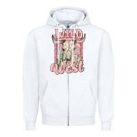 White wild west Zipper Hoodie - MaliasSmallBusiness