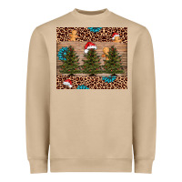 Christmas Trees Leopard Heavyweight Sweatshirt | Teevron