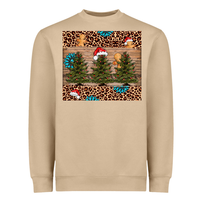 Christmas Trees Leopard Heavyweight Sweatshirt by AdoDesignShop | Teevron