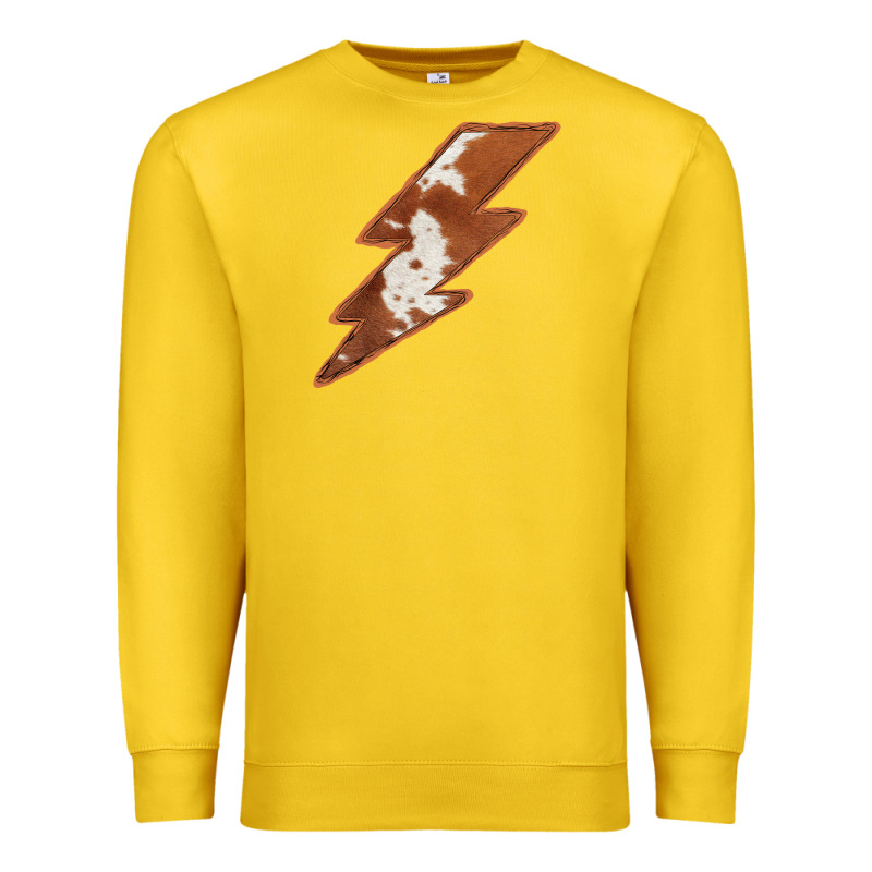 Cowhide Patterned Lightning Premium Sweatshirt by Bettercallsaul | Teevron