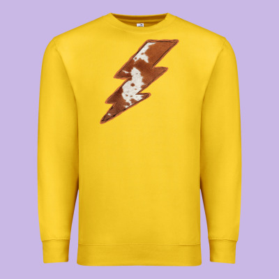 Cowhide Patterned Lightning Premium Sweatshirt Designed By Bettercallsaul